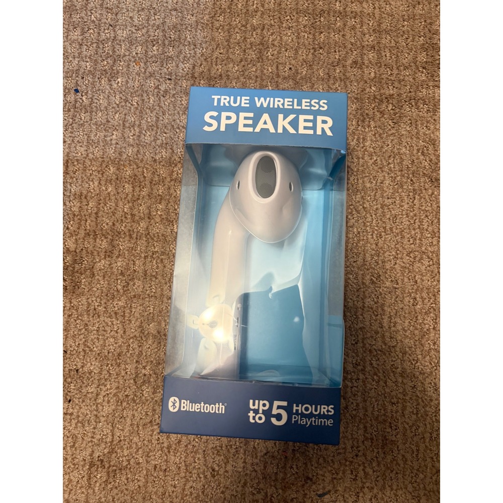 Giant Earbud Bluetooth Speaker White True Wireless TWS Portable Novelty Speaker